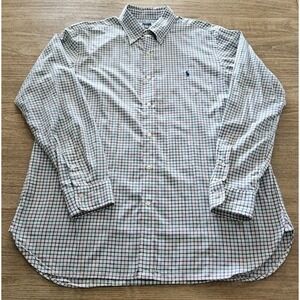 POLO RALPH LAUREN Men's PERFORMANCE Long Sleeve Button Down Dress Shirt XL